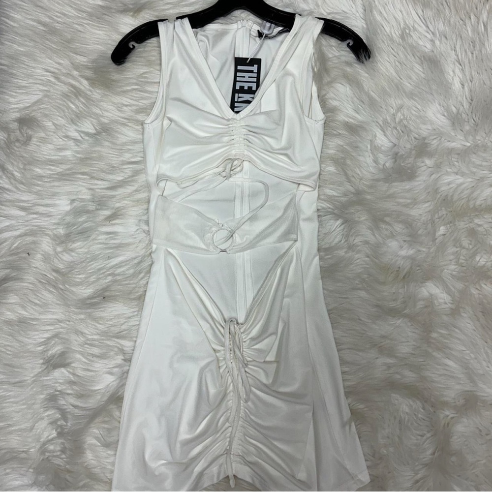 white mini dress
